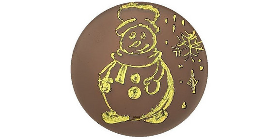 Schneemann aus E.coli-Zellen auf einer Agarplatte