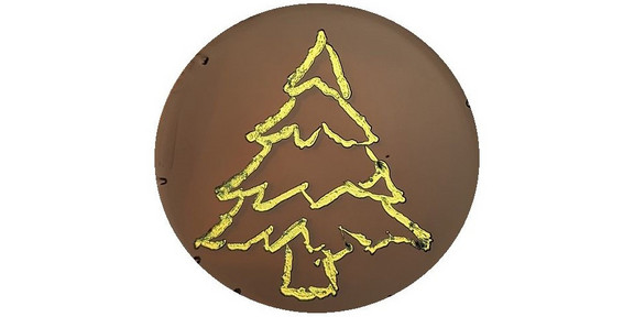 Tannenbaum aus E.coli-Zellen auf einer Agarplatte