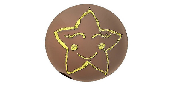 Stern aus E.coli-Zellen auf einer Agarplatte